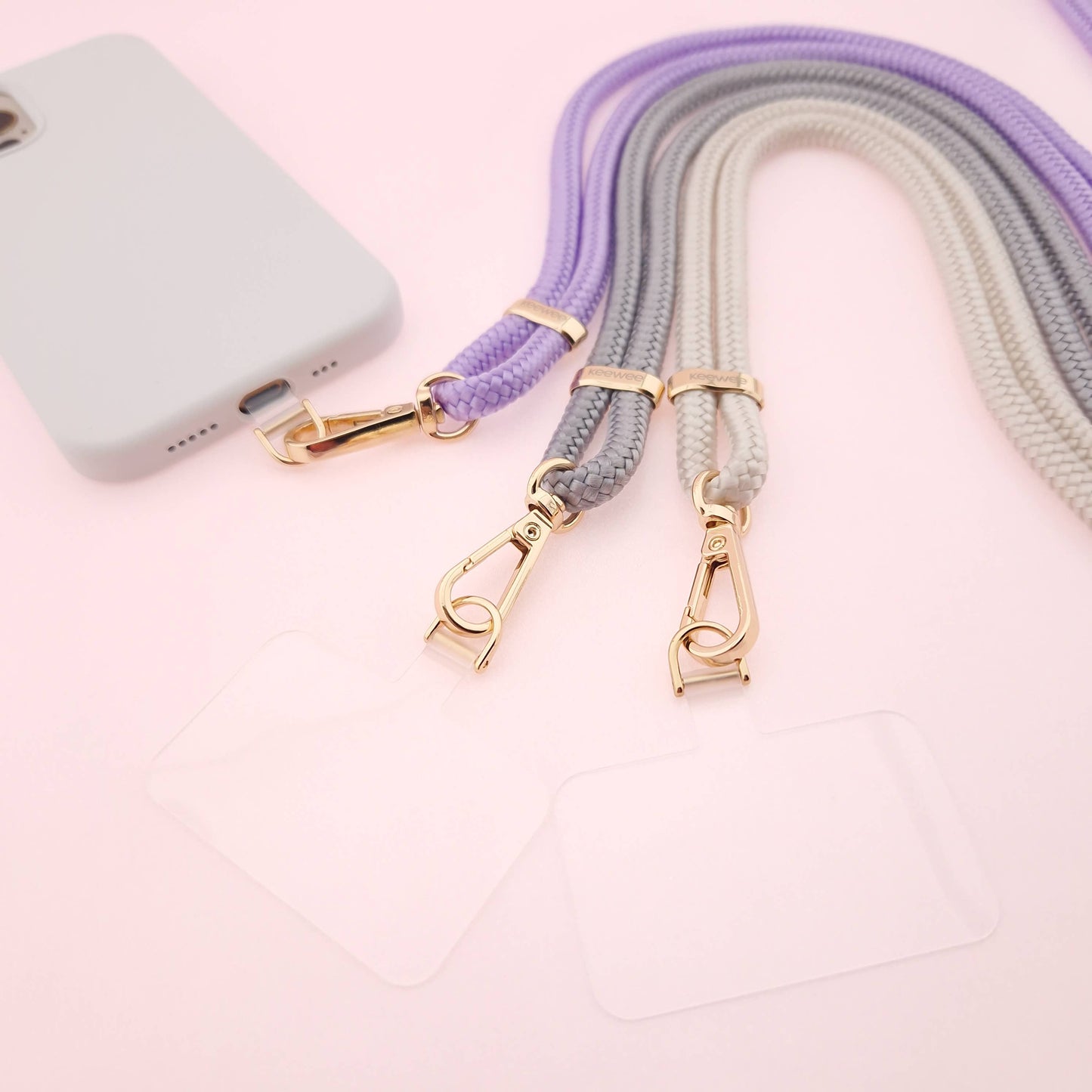 Universal Handykette One mit Patch - UNI COLOR: #07 Coral / Silber