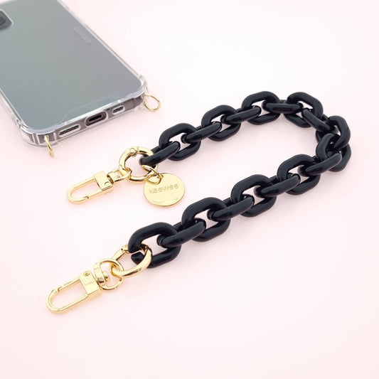 Acryl Handy Strap Pop-Art PURE BLACK Silber