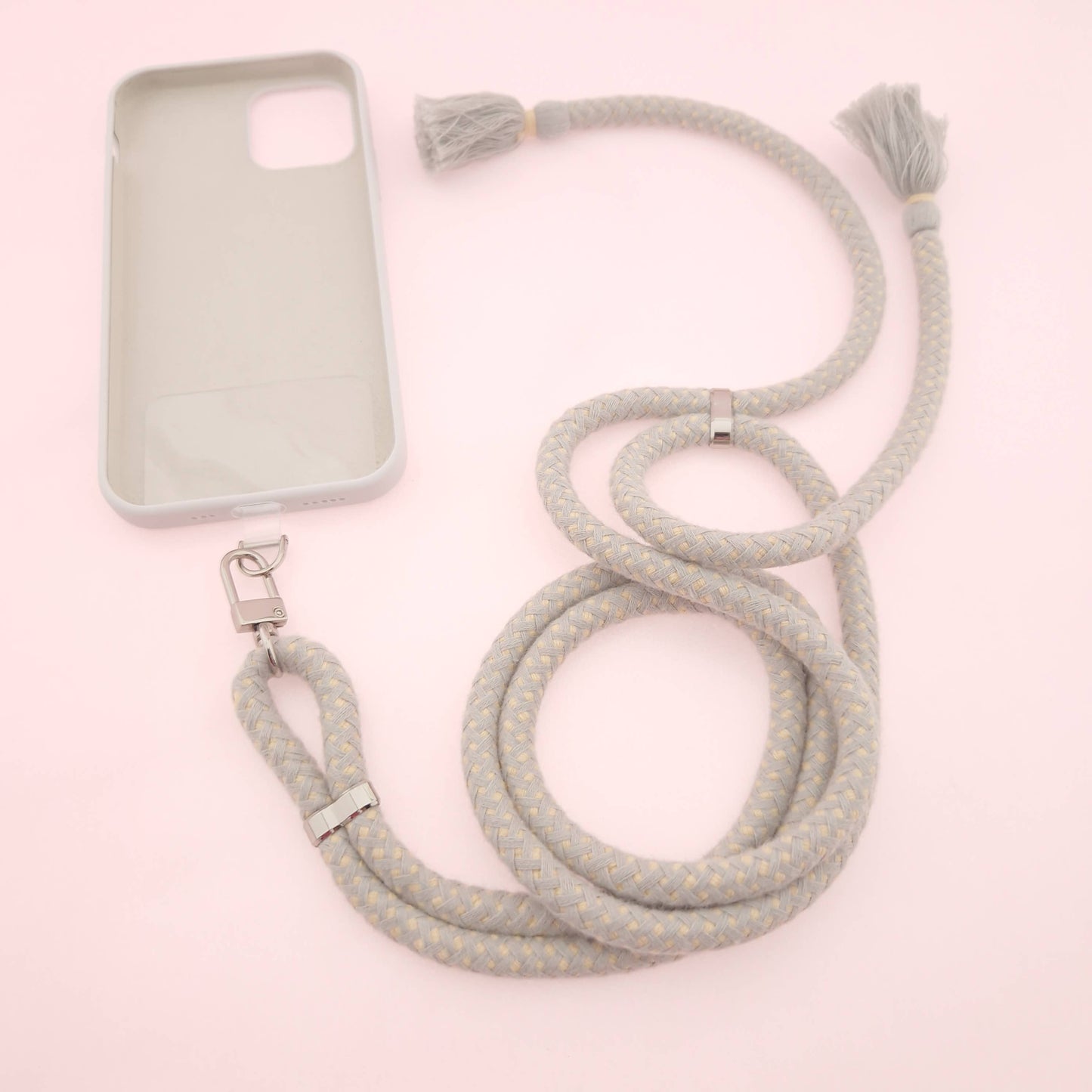 Universal Handykette BOHO One mit Patch - PORTOFINO + Silber