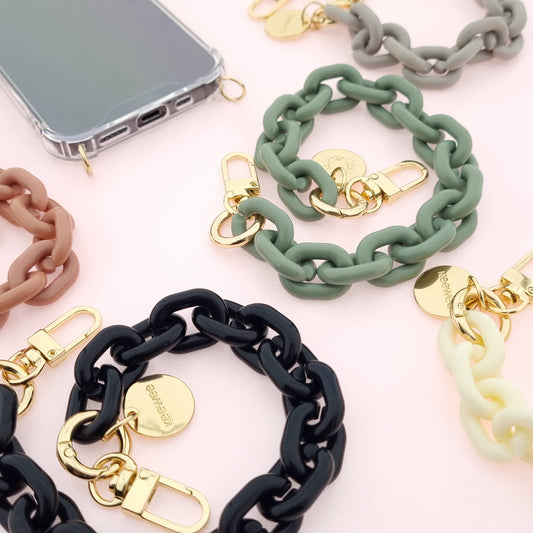 Acryl Handy Strap Pop-Art SMOKY GREY Silber