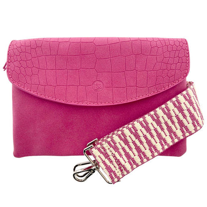 Elisa Umhängetasche Croco Pink