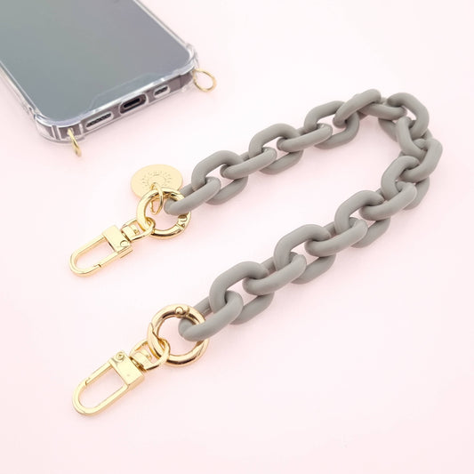 Acryl Handy Strap Pop-Art SMOKY GREY Silber